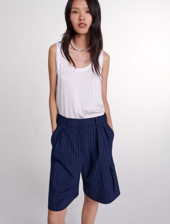 Striped Bermuda shorts - Fall-Winter Collection - MAJE
