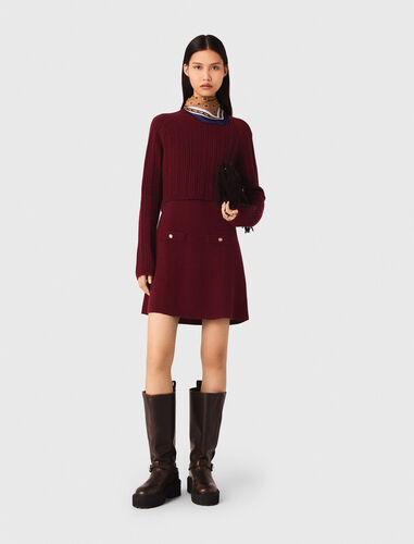 maje : Dresses 顏色 紫红色/BURGUNDY