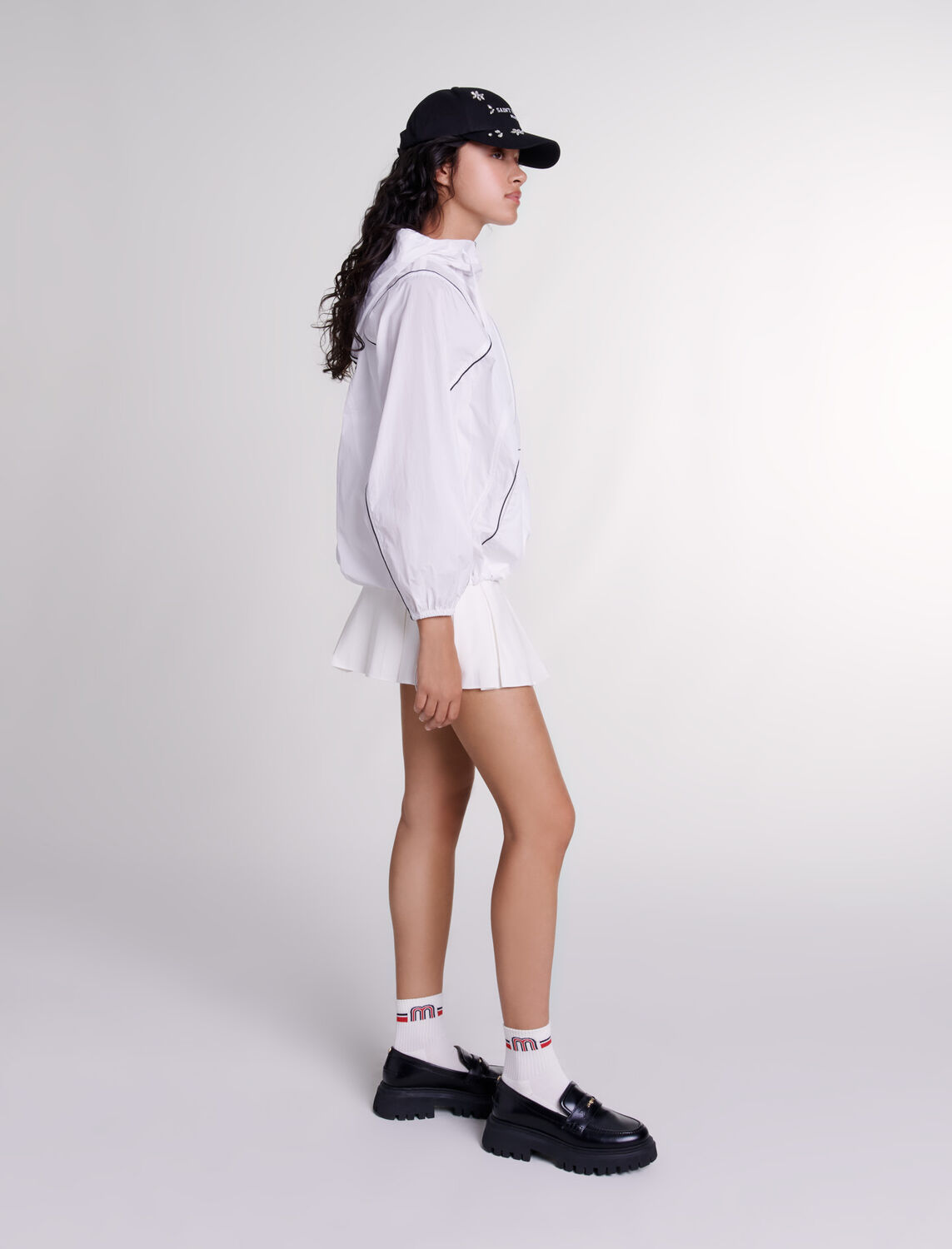 Hooded windbreaker - Sport Capsule - MAJE