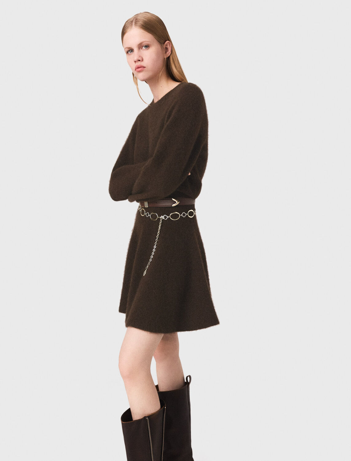 maje : Dresses 顏色 深棕色/