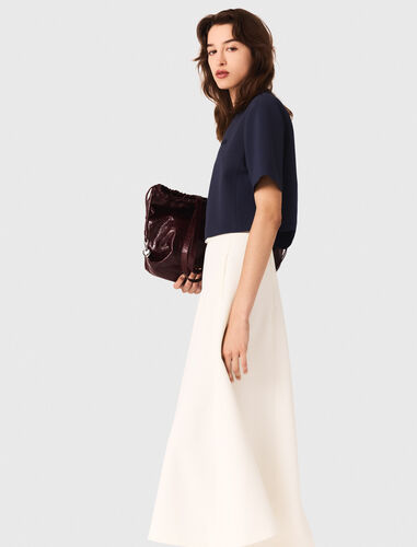 Heavy crepe short top : Tops color Navy