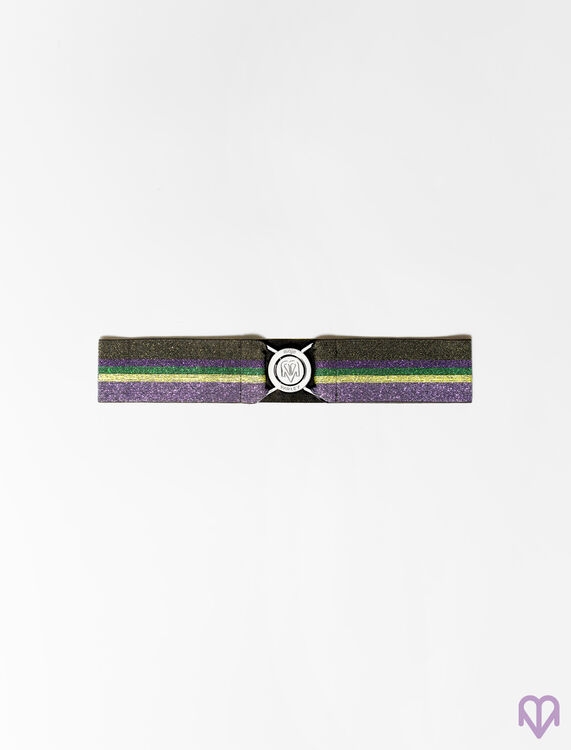 Lurex elastic striped belt - Other Accessories - MAJE