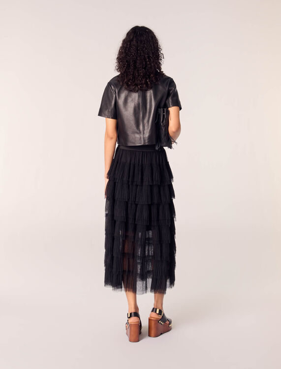 Cropped leather jacket - Blazers & Jackets - MAJE
