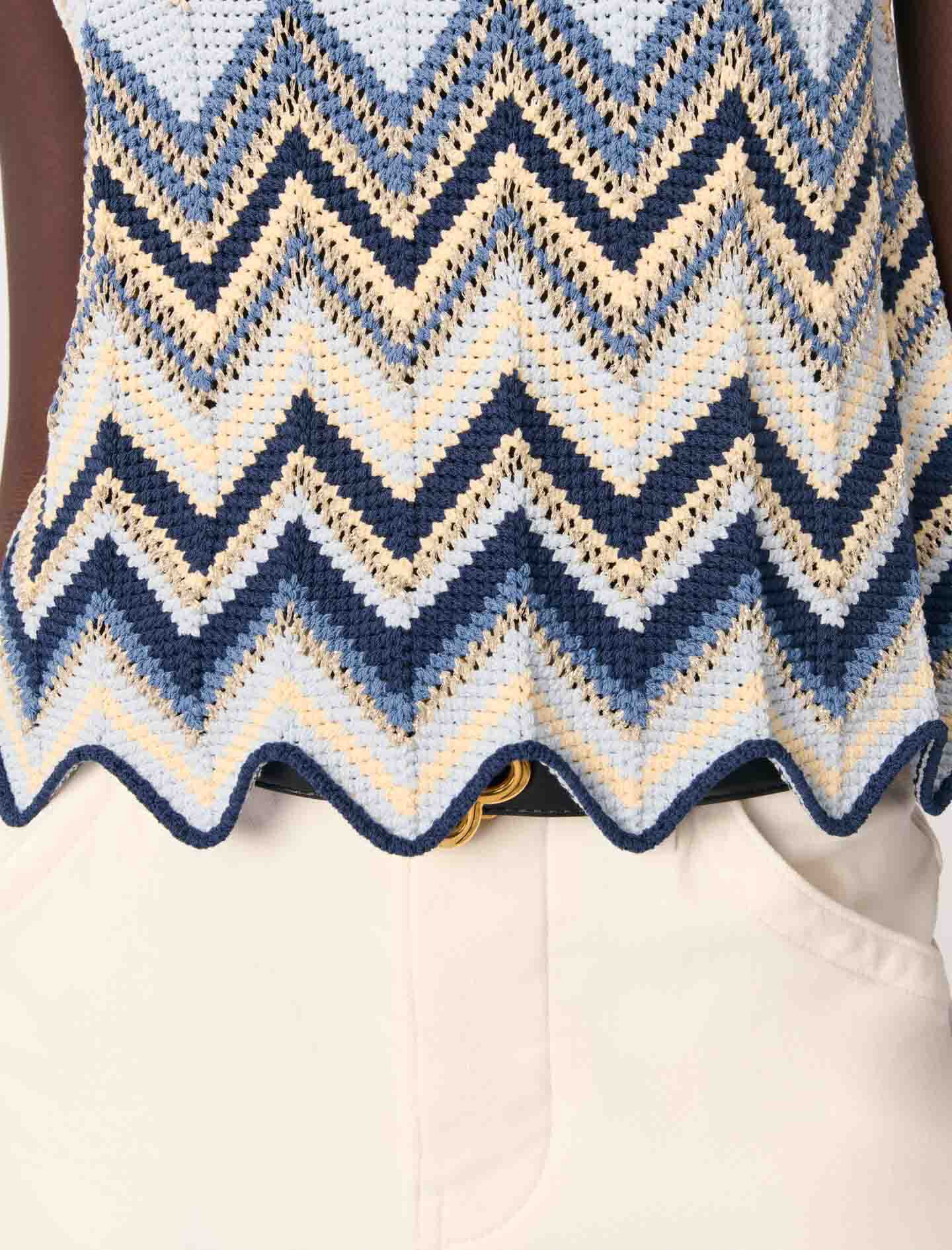【即購入可能】Eaphi TAPE EMBROIDERY MIX KNIT Eaphi SWITCHING FABRIC KNIT TOP - メルカリ