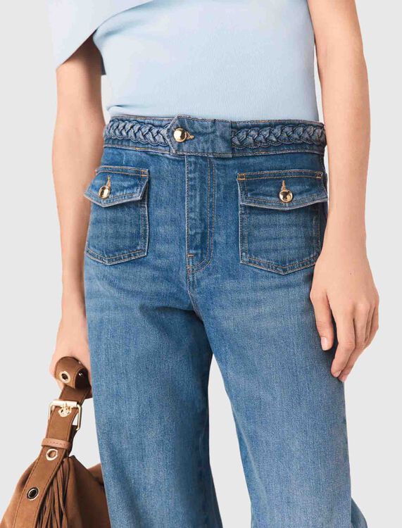 Braided flared jeans - Trousers & Jeans - MAJE