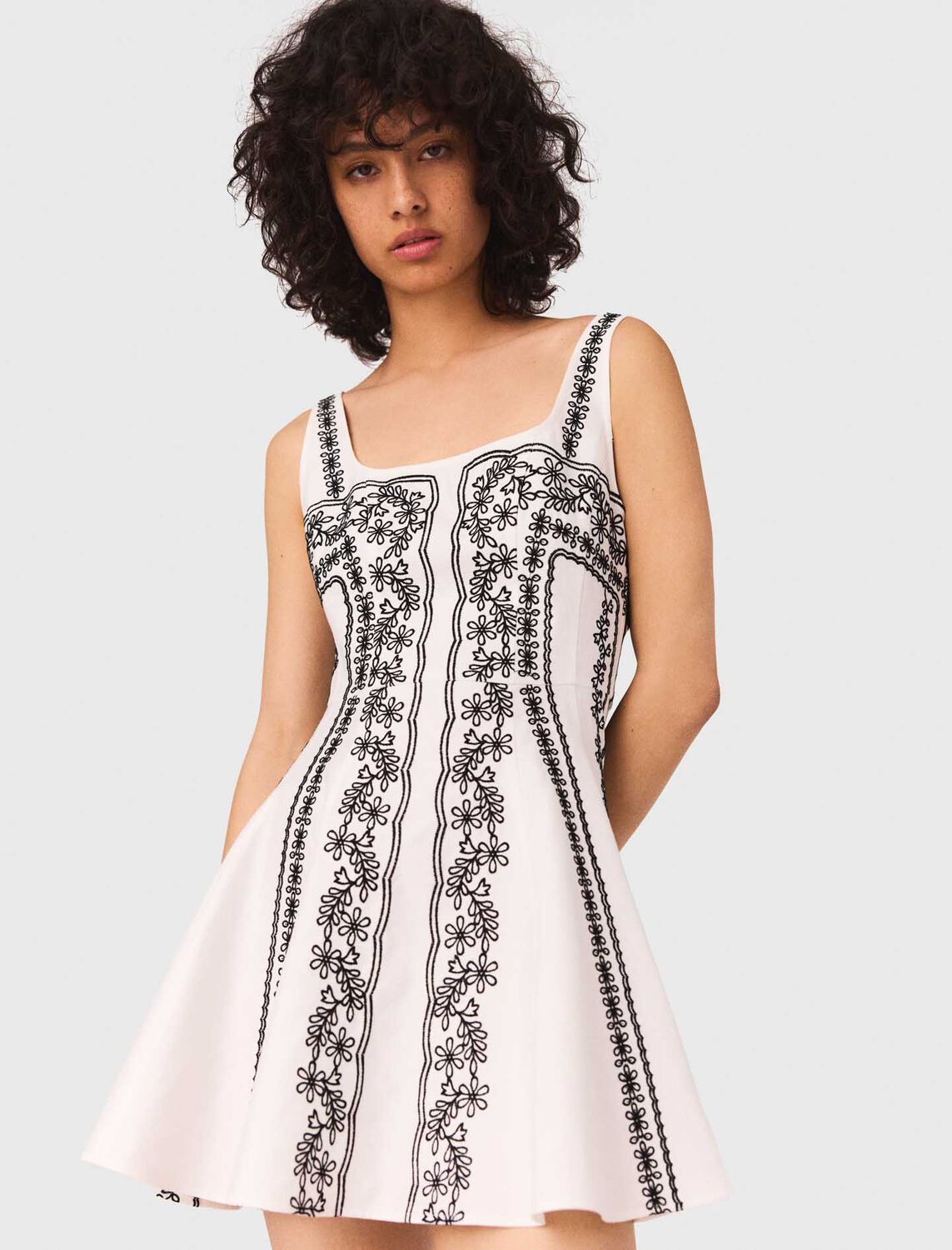 maje : Dresses color Ecru / Black