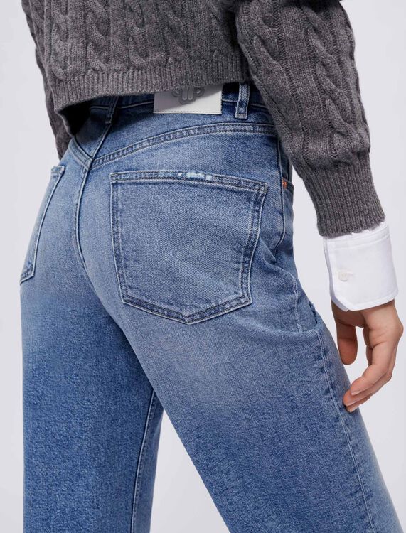 High-waisted straight-cut jeans - Trousers & Jeans - MAJE