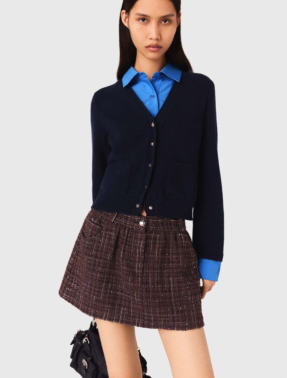 Cardigan with removable details - Sweaters & Cardigans - MAJE