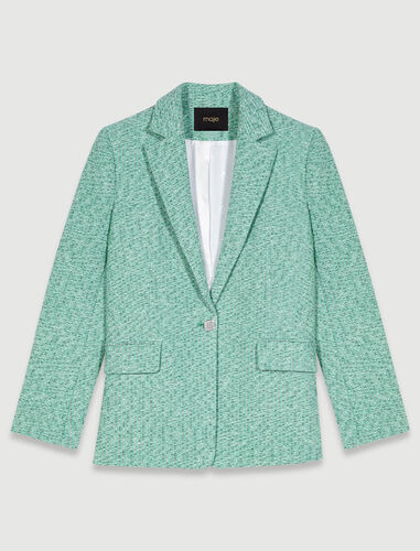 Tweed jacket : Blazers & Jackets color Green