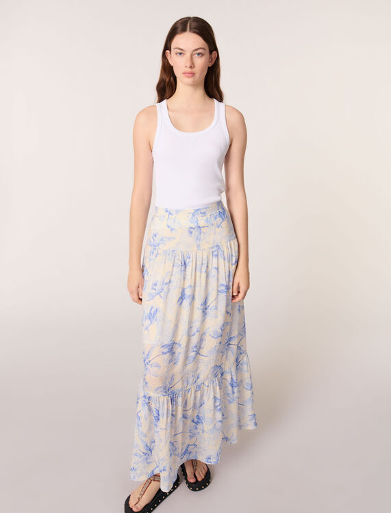 Floral maxi skirt - Skirts & Shorts - MAJE