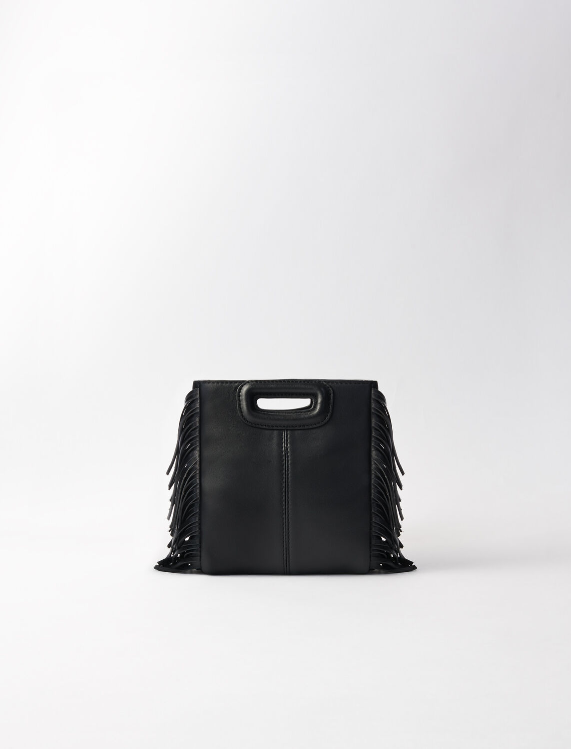 Leather mini M bag with chain - Bags - MAJE