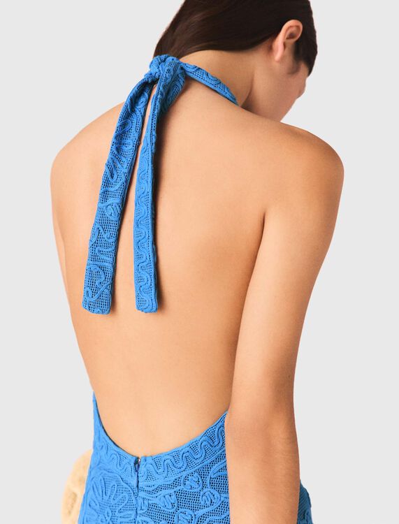 Backless guipure maxi dress - Dresses - MAJE