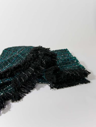 Tweed poncho : Scarves and shawls color Bottle Green