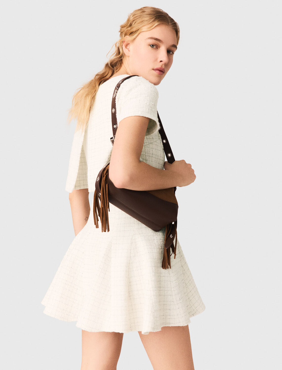 2-in-1 tweed dress - Dresses - MAJE