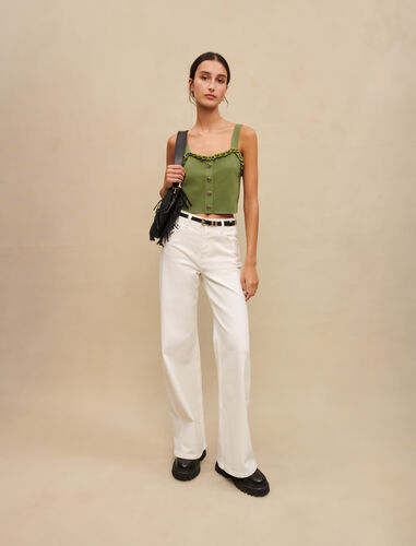 Backless crop top : Tops color Khaki