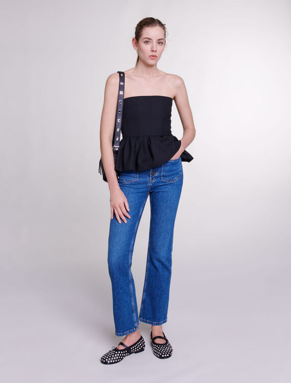 Denim jeans with pockets - Trousers & Jeans - MAJE