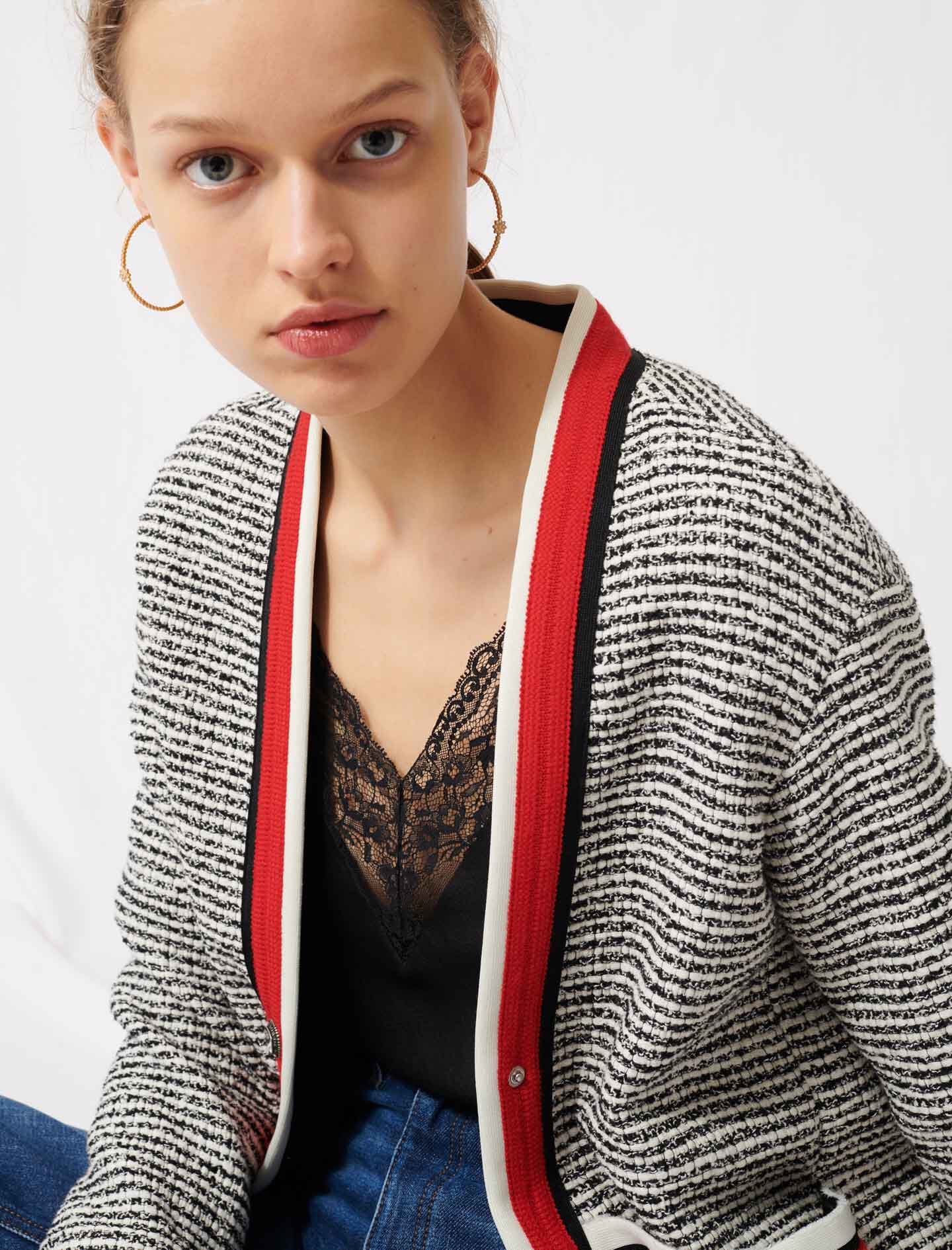 long colourful cardigan