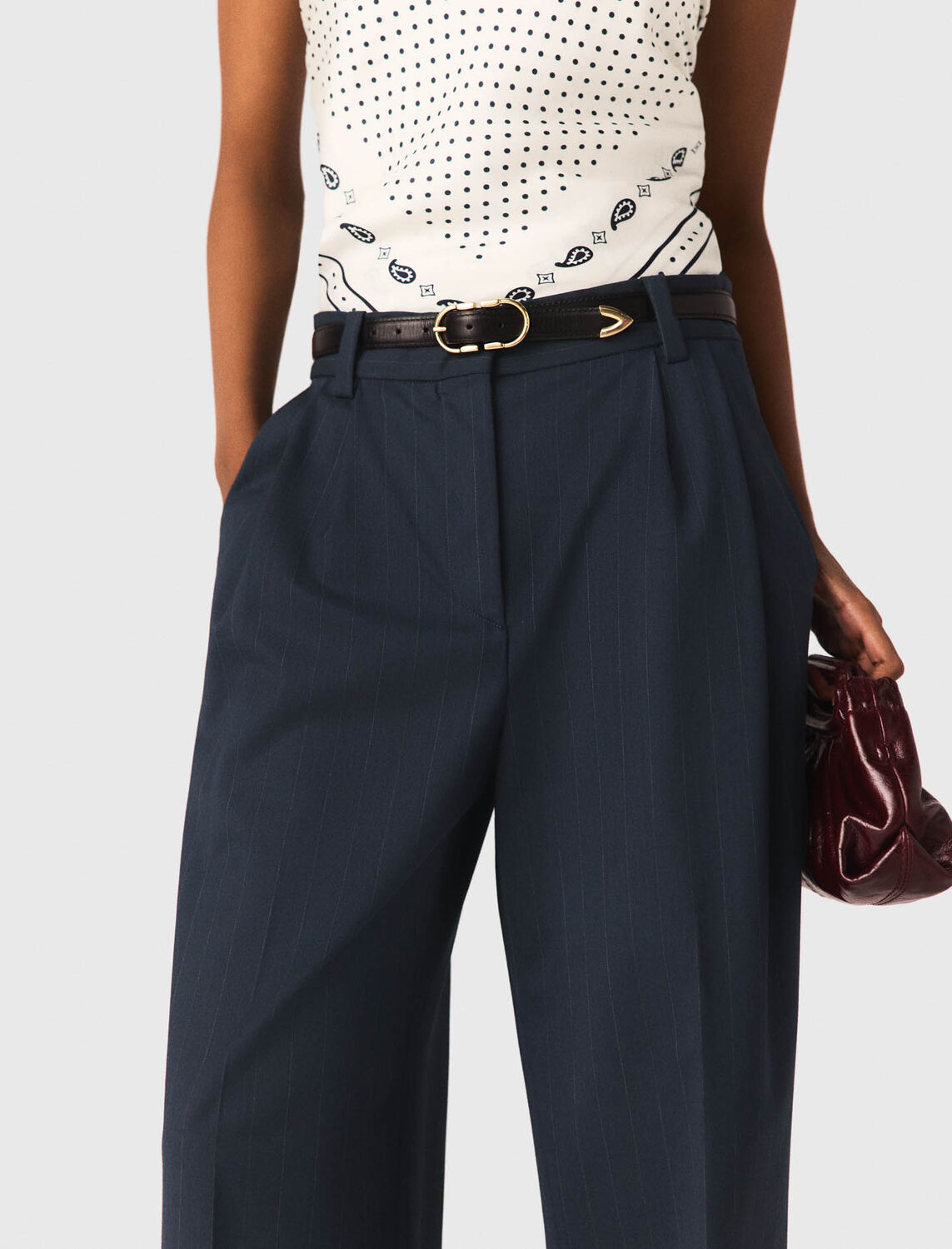 maje : Trousers & Jeans 顏色 深蓝色/NAVY