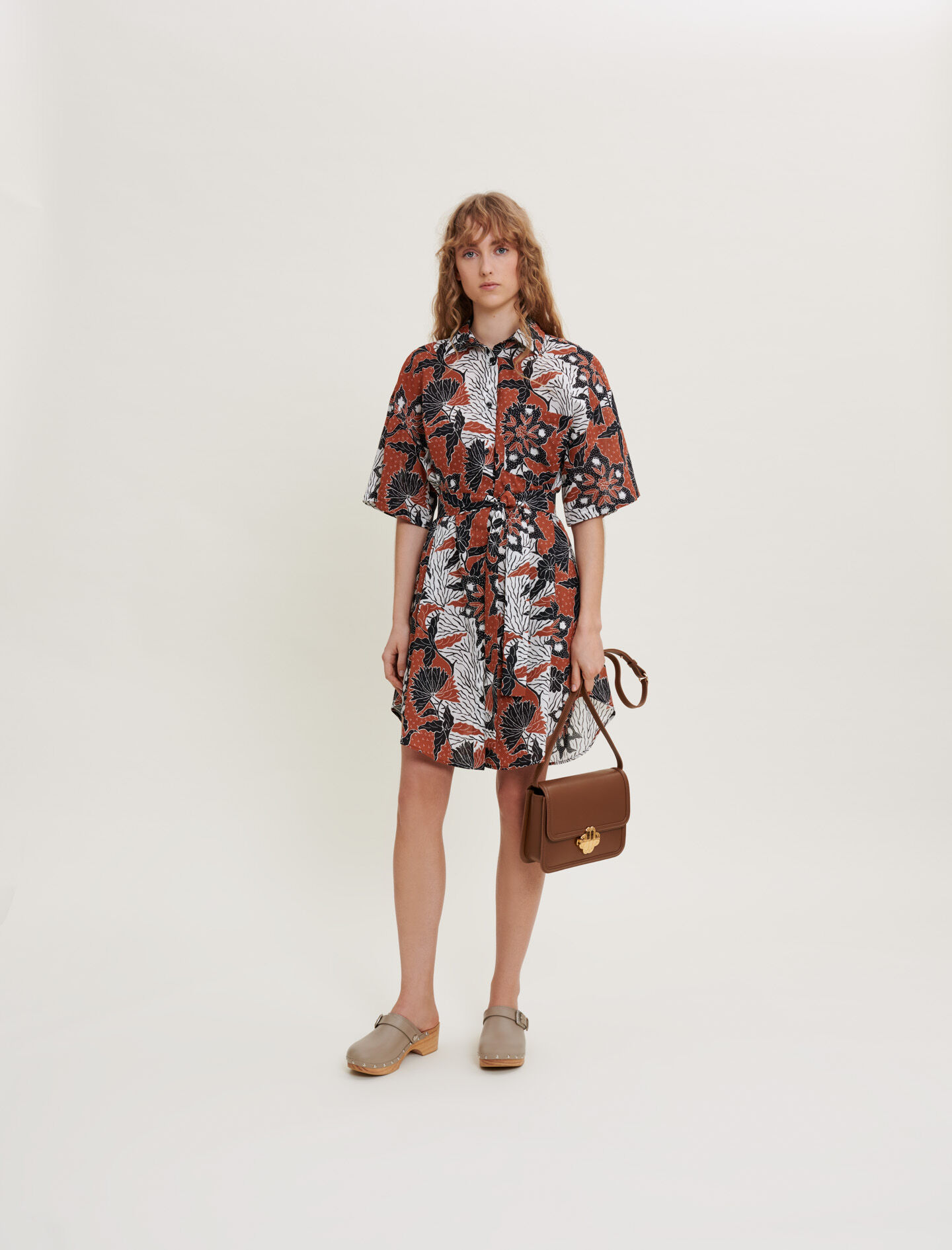 Maje printed cheap shirt dress
