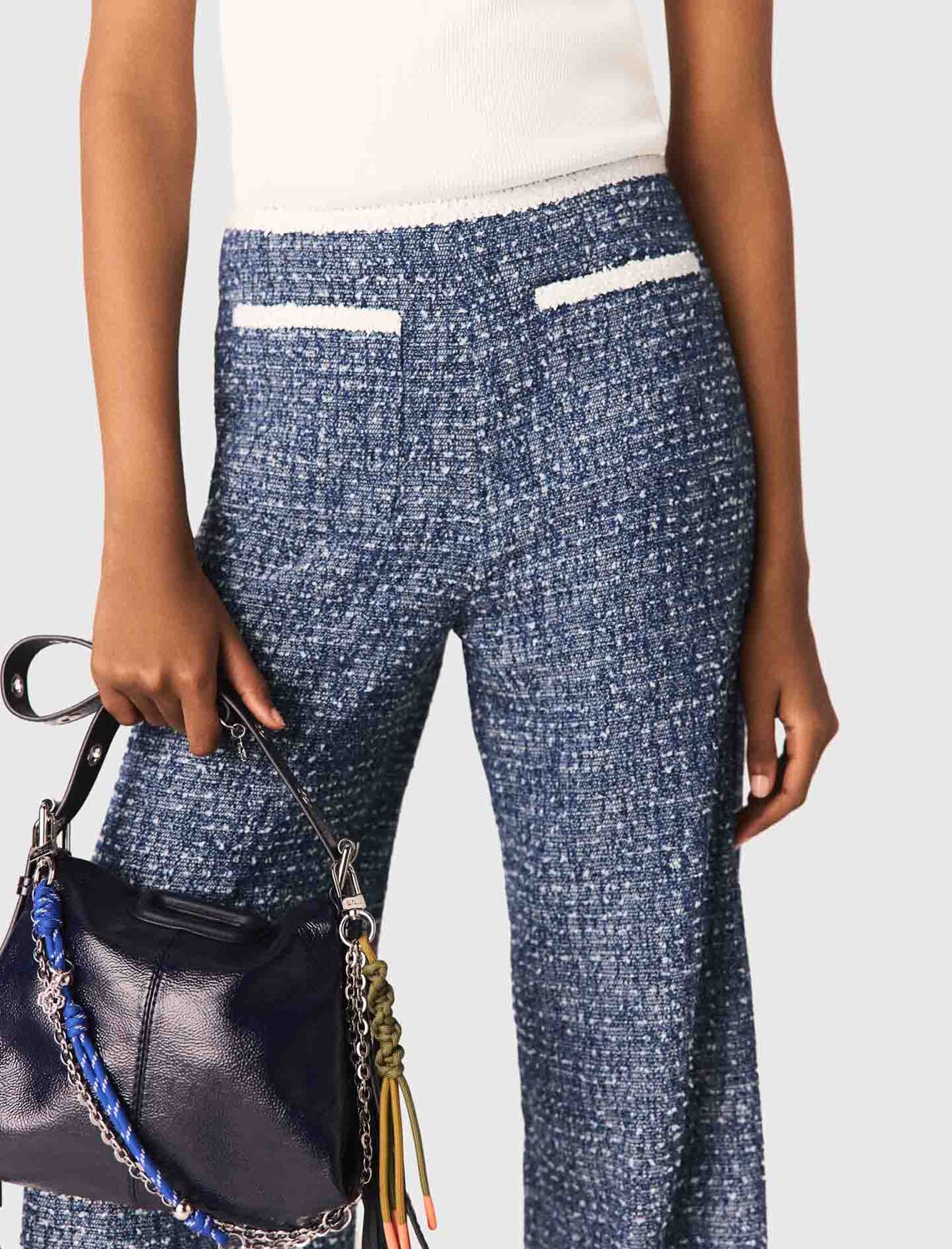 Tweed trousers : Trousers & Jeans color Navy