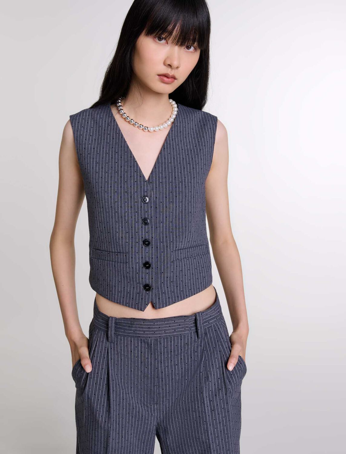 Rhinestone jacket : null color 