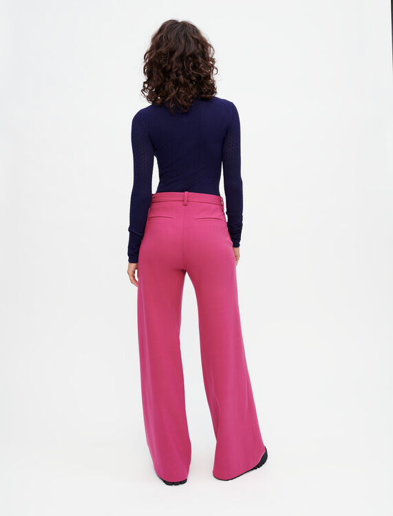 Wide-leg stretch suit trousers - Trousers & Jeans - MAJE