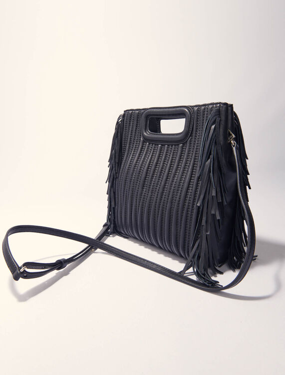 Quilted leather M bag - M Bag - MAJE
