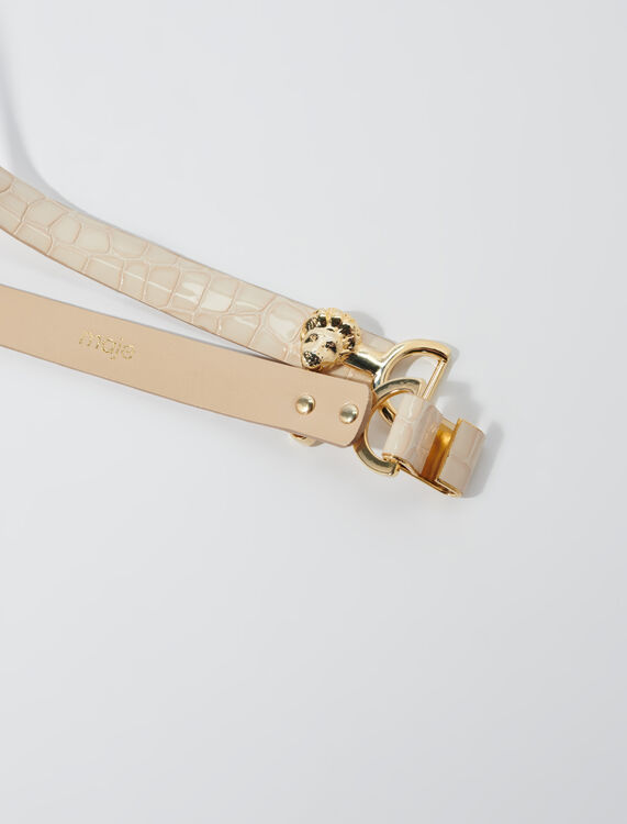 Patent leather Clover belt - Belts - MAJE