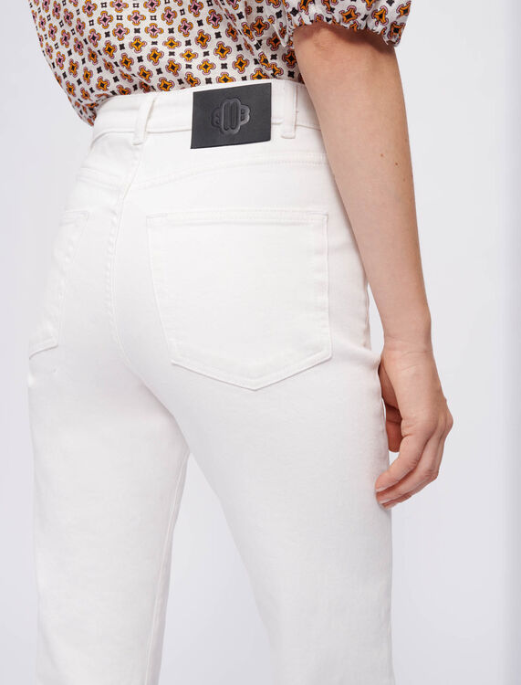 White straight-cut jeans - Trousers & Jeans - MAJE