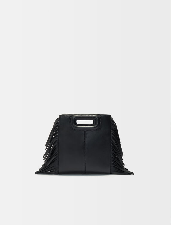 Leather patchwork Mini M bag -  - MAJE