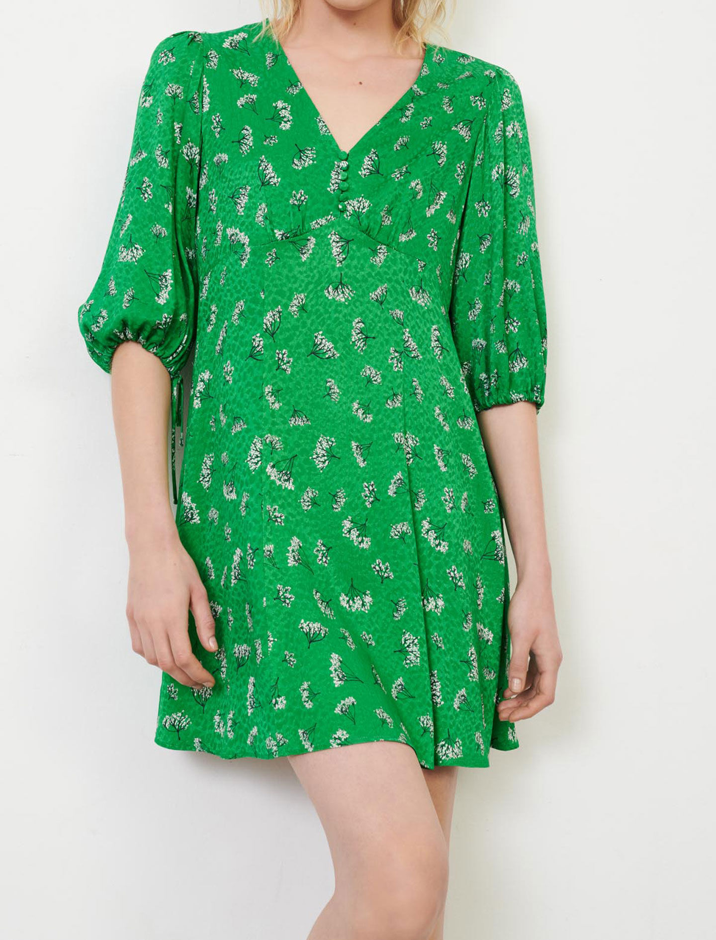printed jacquard dress