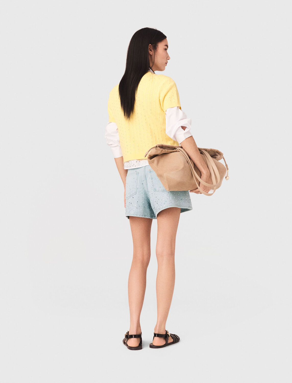 Rhinestone shorts - Skirts & Shorts - MAJE