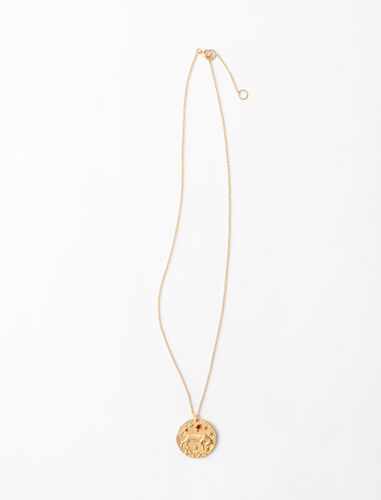 Taurus zodiac sign necklace : Jewelry color Gold