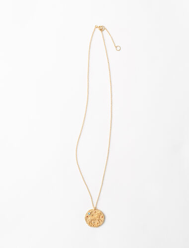 星座系列雕刻质感项链 : Jewelry 顏色 金色/GOLD