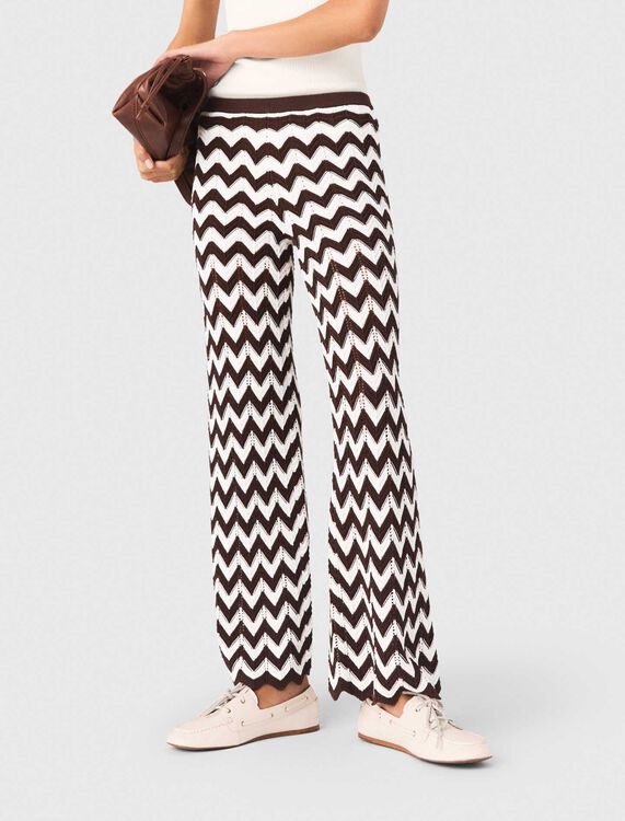 Zigzag crochet trousers - Trousers & Jeans - MAJE