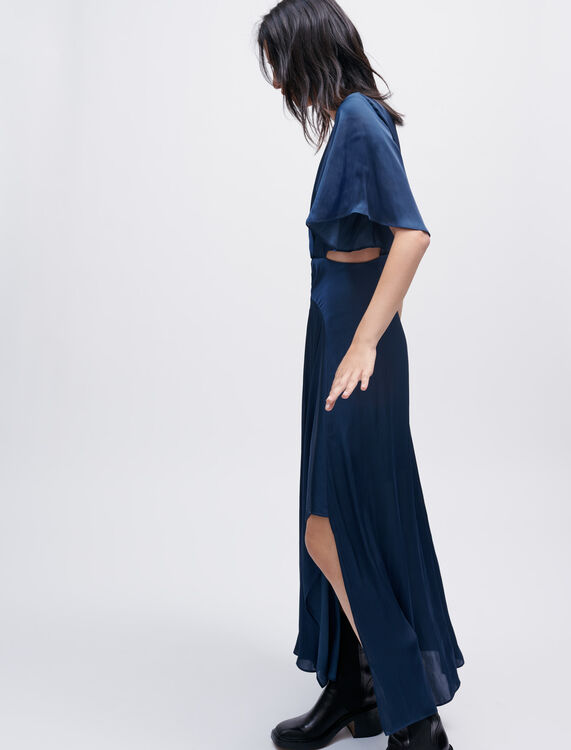 Flowing satin scarf dress - Dresses - MAJE