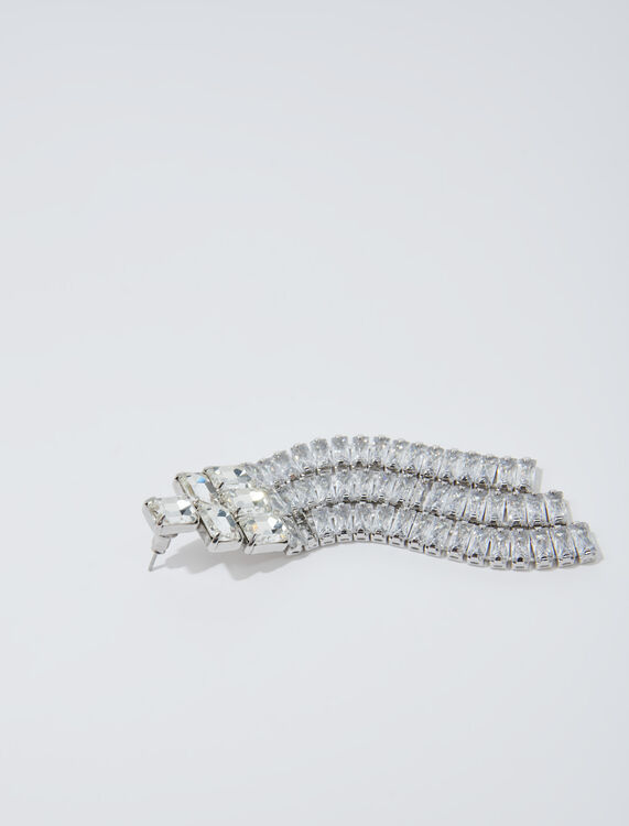 Cascade diamanté earrings : Fall-Winter Collection color Silver