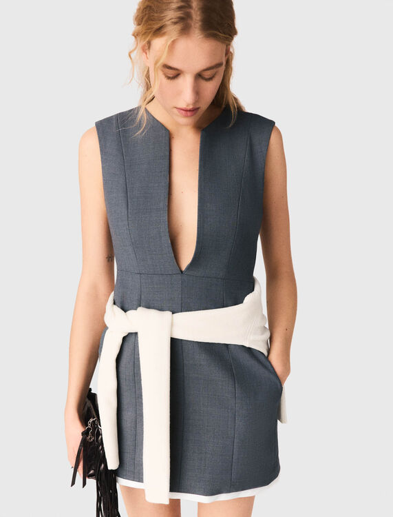 Layered-effect tailored dress - Dresses - MAJE