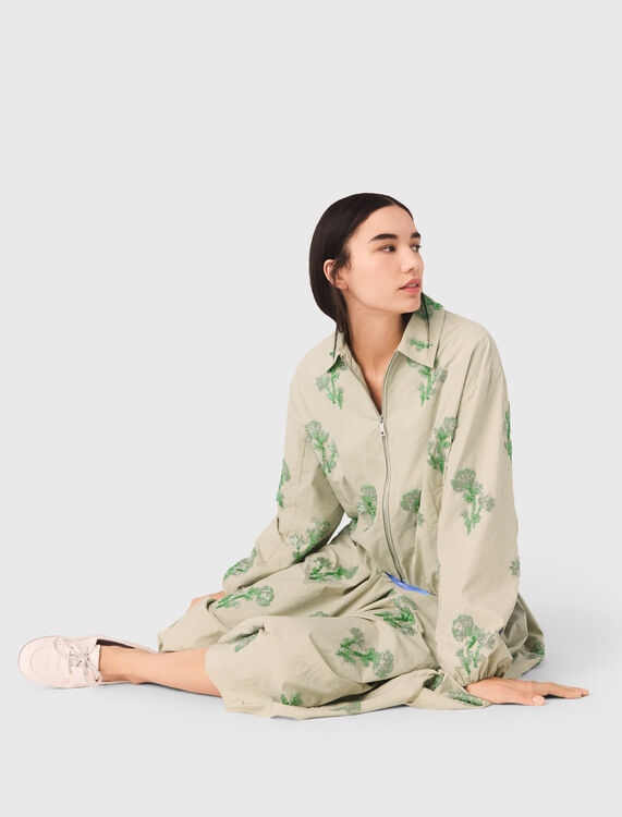 Embroidered technical bomber jacket - Blazers & Jackets - MAJE