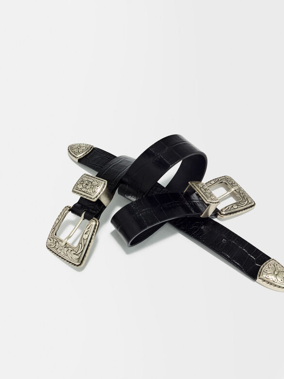 Double buckle belt : Other Accessories color 