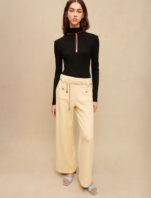 Maje : Trousers & Jeans 顏色 淡黄色/PALE YELLOW