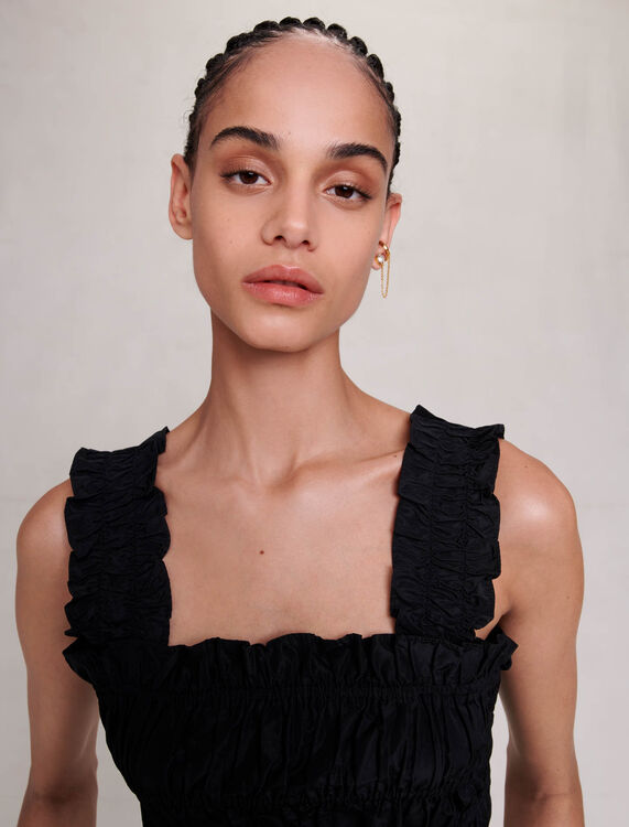 Smocked cropped top - Tops - MAJE
