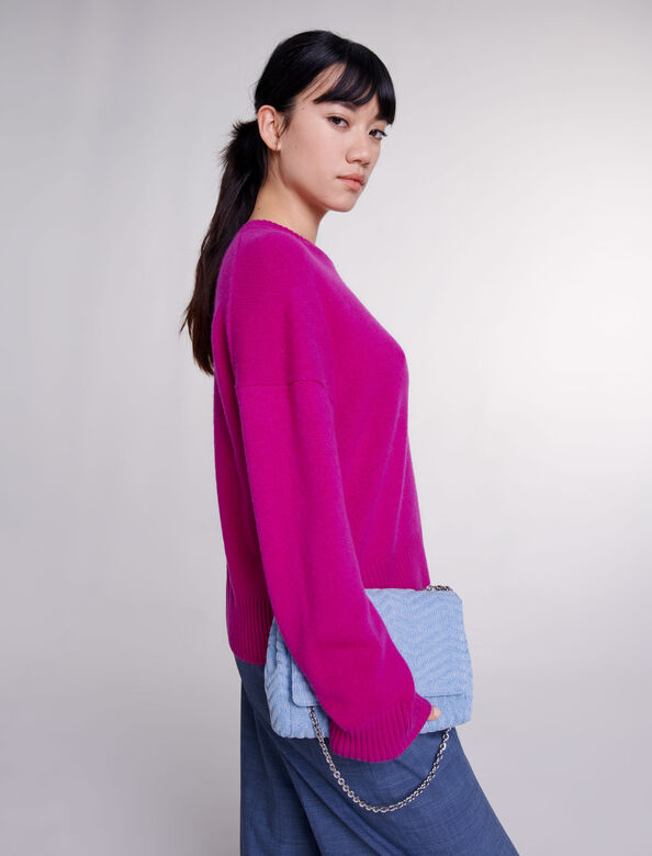 Cashmere jumper : Sweaters & Cardigans color Fuchsia pink