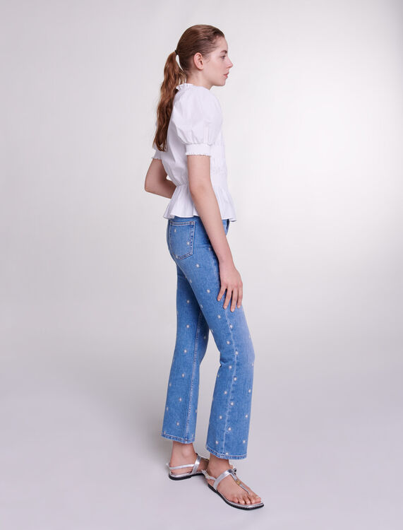 Embroidered jeans - Trousers & Jeans - MAJE