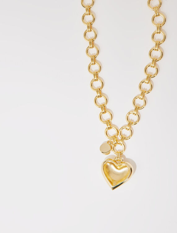 Gold heart necklace -  - MAJE