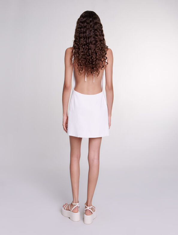 Backless dress : Dresses color White