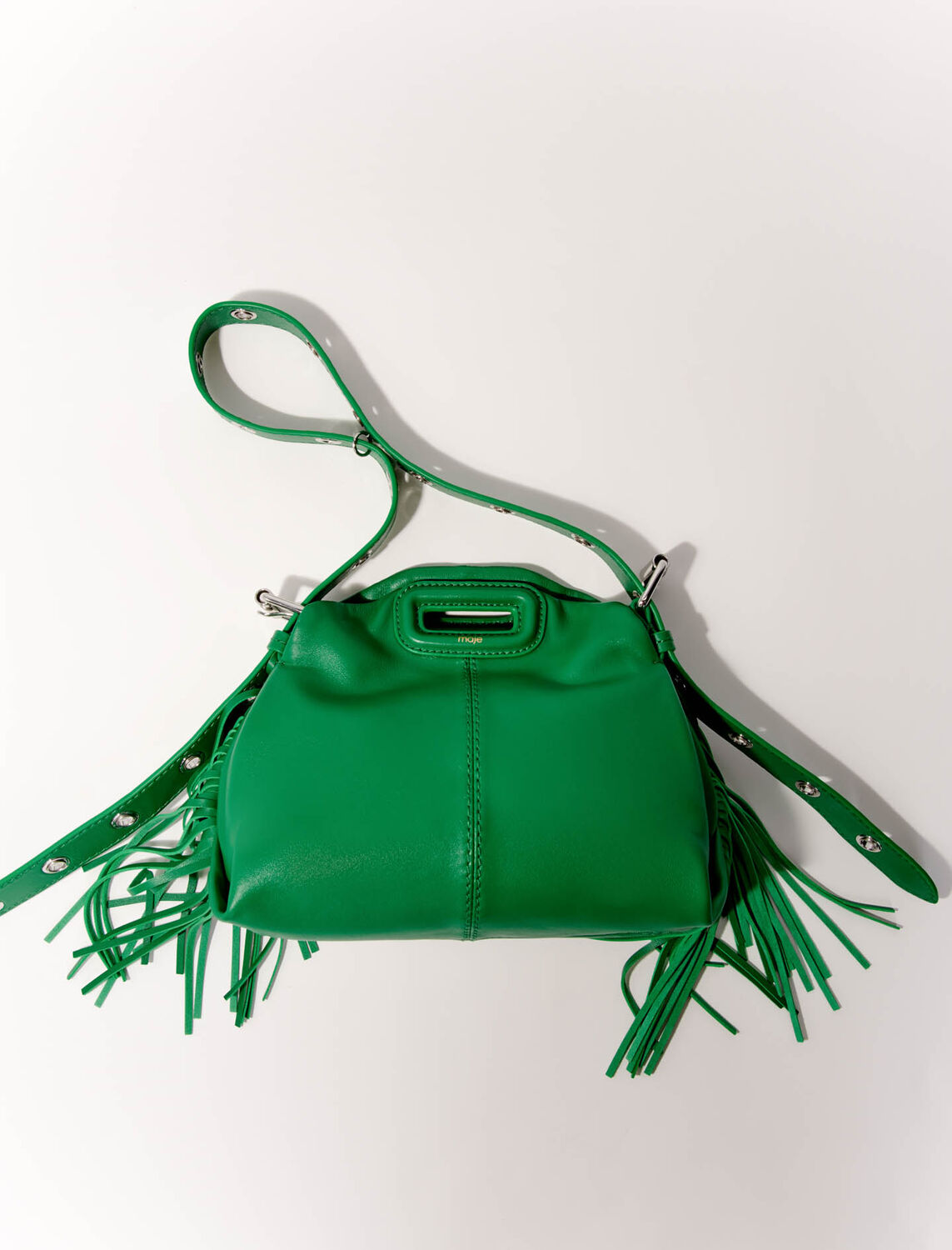 Smooth leather mini Miss M bag : Accessories color Green