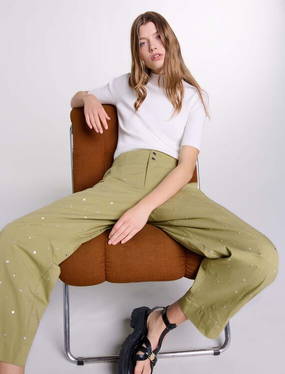 Cotton and silk ribbed top - Fall-Winter Collection - MAJE