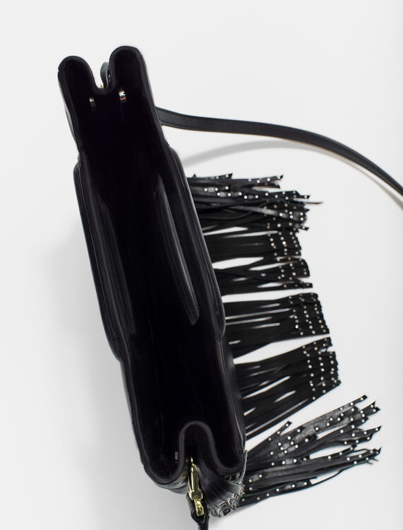 M bag with fringing decorated with studs - All Gift Ideas - MAJE