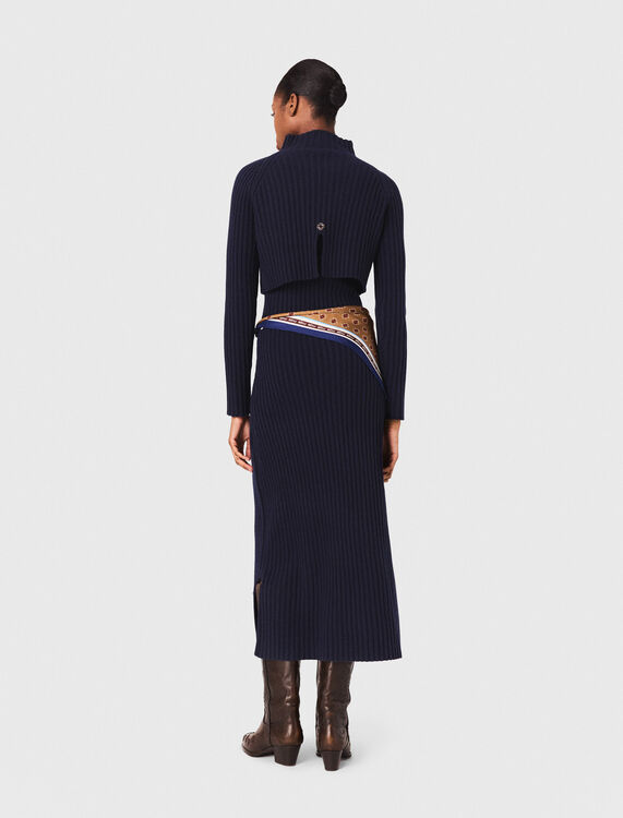 Knit dress with removable jumper - Dresses - MAJE
